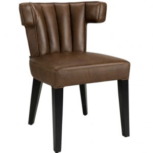 Baldwin stol läder chocolate brown