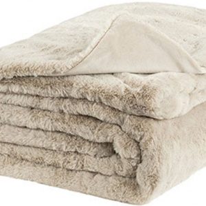 Celine cream pläd fuskpäls 260x150cm