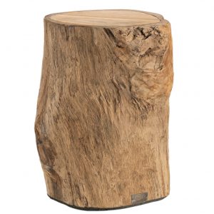 Colorado log sidobord/pall låg teak