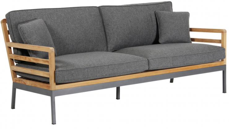 Zalongo soffa 3-sits teak/grå