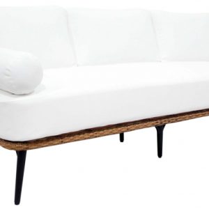 Covelo soffa 3-sits natur/svart/vit