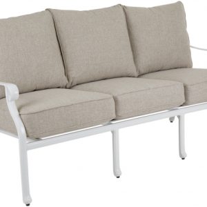 Arras 3-sits soffa vit inkl.dynor