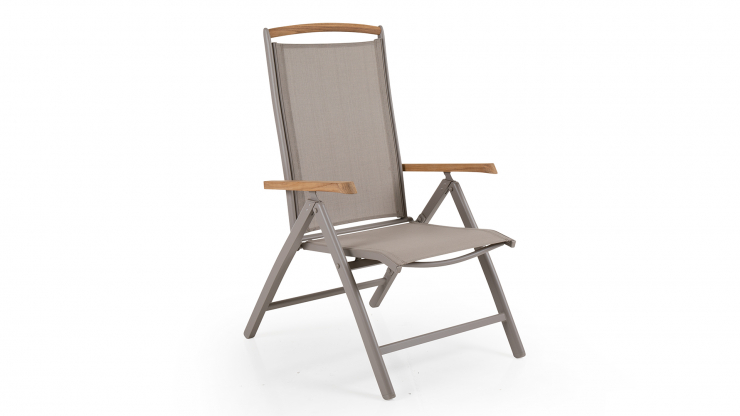 Andy positionsstol khaki/teak