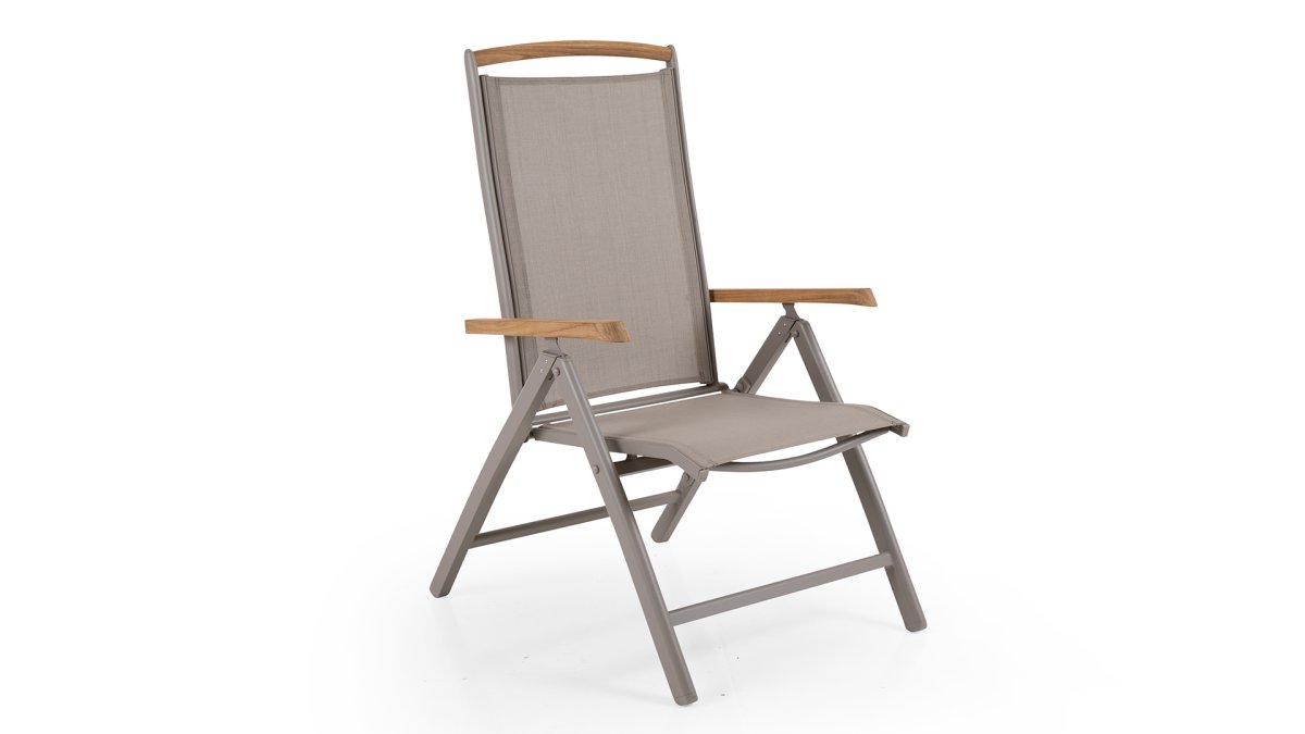 Andy positionsstol khaki/teak - Bild 3