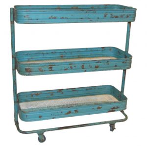 Blue sidobord vagn